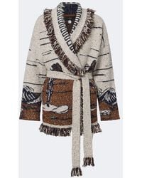 Alanui - Riding The Waves Cotton And Wool Blend Cardigan - Lyst