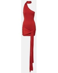 AYA MUSE - Draped Silk-Blend Jersey Minidress - Lyst