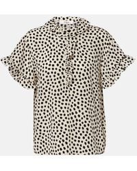 Chloé - Top Aus Crepe De Chine Aus Seide - Lyst