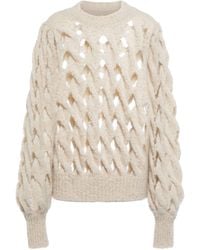 Isabel Marant - Eggie Open-knit Mohair Wool-blend Sweater - Lyst