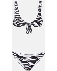 The Attico - Zebra-Print Bikini - Lyst