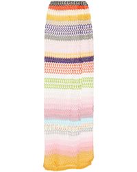 Missoni Metallic Knit High-rise Maxi Skirt - Pink