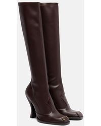 Etro - Studded Leather Knee-High Boots - Lyst