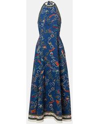 ALÉMAIS - Cove Printed Halterneck Maxi Dress - Lyst
