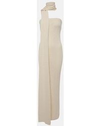 Magda Butrym - Scarf-Detail Linen And Cotton Maxi Dress - Lyst