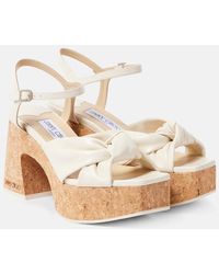 Jimmy Choo - Sandalias Con Plataforma Heloise 95 De Piel - Lyst