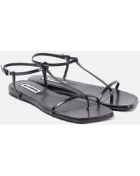 Jil Sander - Leather Thong Sandals - Lyst