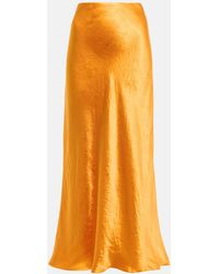 Vince - High-rise Satin Slip Skirt - Lyst