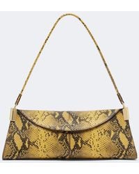 Balmain - 64-83 Small Snake-Effect Leather Shoulder Bag - Lyst