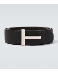 Tom Ford - Wendbarer Guertel T Icon Aus Leder - Lyst