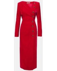 Alessandra Rich - Velvet Midi Dress - Lyst