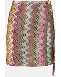 Missoni - Zigzag Lame Wrap Skirt - Lyst