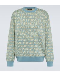 Versace - Pull en coton a logo - Lyst