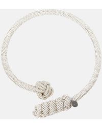 Max Mara - Sand Crystal-embellished Necklace - Lyst