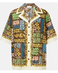 ALÉMAIS - Minnie Printed Cotton Bowling Shirt - Lyst