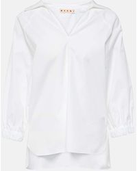 Marni - Camisa de popelin de algodon - Lyst