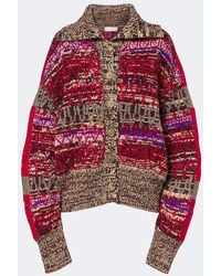 Dries Van Noten - Oversized Wool And Cashmere Jacquard Cardigan - Lyst