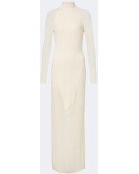 Alaïa - Semi-Sheer Jersey Maxi Dress - Lyst