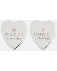 Gucci - Sterling Heart Earrings - Lyst