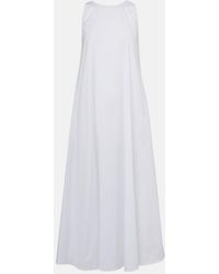 Max Mara - Romea Cotton-Blend Poplin Maxi Dress - Lyst