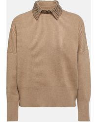 Brunello Cucinelli - Embellished Cashmere Sweater - Lyst