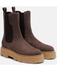 Moncler - Chelsea Boots Aurea Aus Veloursleder - Lyst