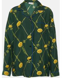 Burberry - Chemise de pyjama en soie a fleurs - Lyst