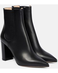 Gianvito Rossi - Ankle Boots Chelsea aus Leder - Lyst