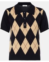 FRAME - Argyle Wool Polo Shirt - Lyst