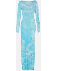PUCCI - Orchidee Sheer Maxi Dress - Lyst