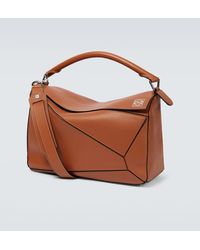 Loewe - Borsa a spalla Puzzle Large in pelle - Lyst