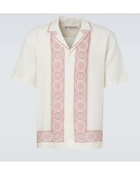 Orlebar Brown - Maitan Printed Linen Bowling Shirt - Lyst