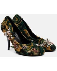 Dries Van Noten - Embellished Jacquard Pumps - Lyst