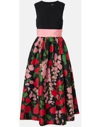 Carolina Herrera - Midikleid Aus Seide - Lyst