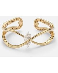 YEPREM - Armreif Golden Strada Aus 18Kt Gelb- Und Weissgold (750/1000) Mit Diamanten - Lyst
