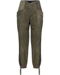 RTA Zelie High-rise Cargo Trousers - Green