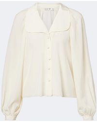 FRAME - Gala Silk Georgette Blouse - Lyst