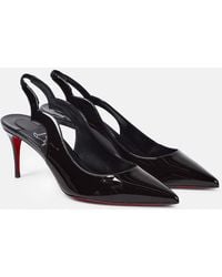Christian Louboutin - Hot Chick Sling 70 Patent Slingback Sandals - Lyst