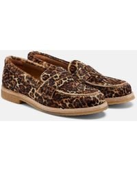 Golden Goose - Jerry Leopard-Print Calf Hair Penny Loafers - Lyst