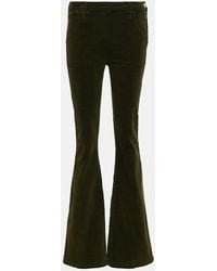 FRAME - Le Slim Palazzo High-Rise Corduroy Flared Pants - Lyst