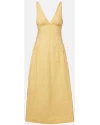 Posse - Lindie Cotton Poplin Midi Dress - Lyst