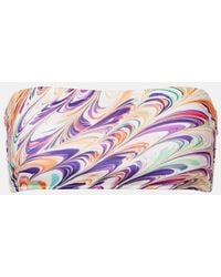 Alexandra Miro - Top De Bikini Bandeau Iris Estampado - Lyst