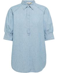 Moda Blusas Blusas-camisa Lauren by Ralph Lauren Blusa-camisa lila estampado a cuadros estilo \u00abbusiness\u00bb 
