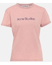 Acne Studios - Camiseta en jersey de algodon con logo - Lyst