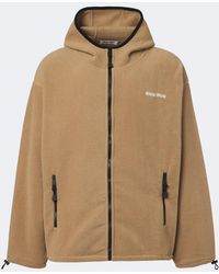 Miu Miu - Hooded Fleece Jacket - Lyst