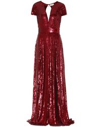 Temperley London Ray Sequinned Gown - Red
