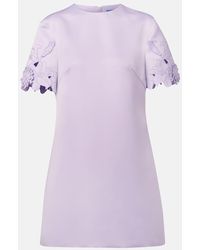 LEO LIN - Aurie Floral-Applique Minidress - Lyst