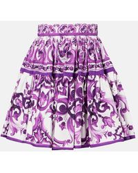 Dolce & Gabbana - Minirock mit Majolica Print - Lyst