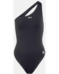 Off-White c/o Virgil Abloh - Arrow Plaque One-shoulder Swimsuit - Lyst