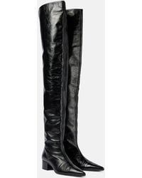 KHAITE - Overknee-Stiefel Andee Aus Leder - Lyst